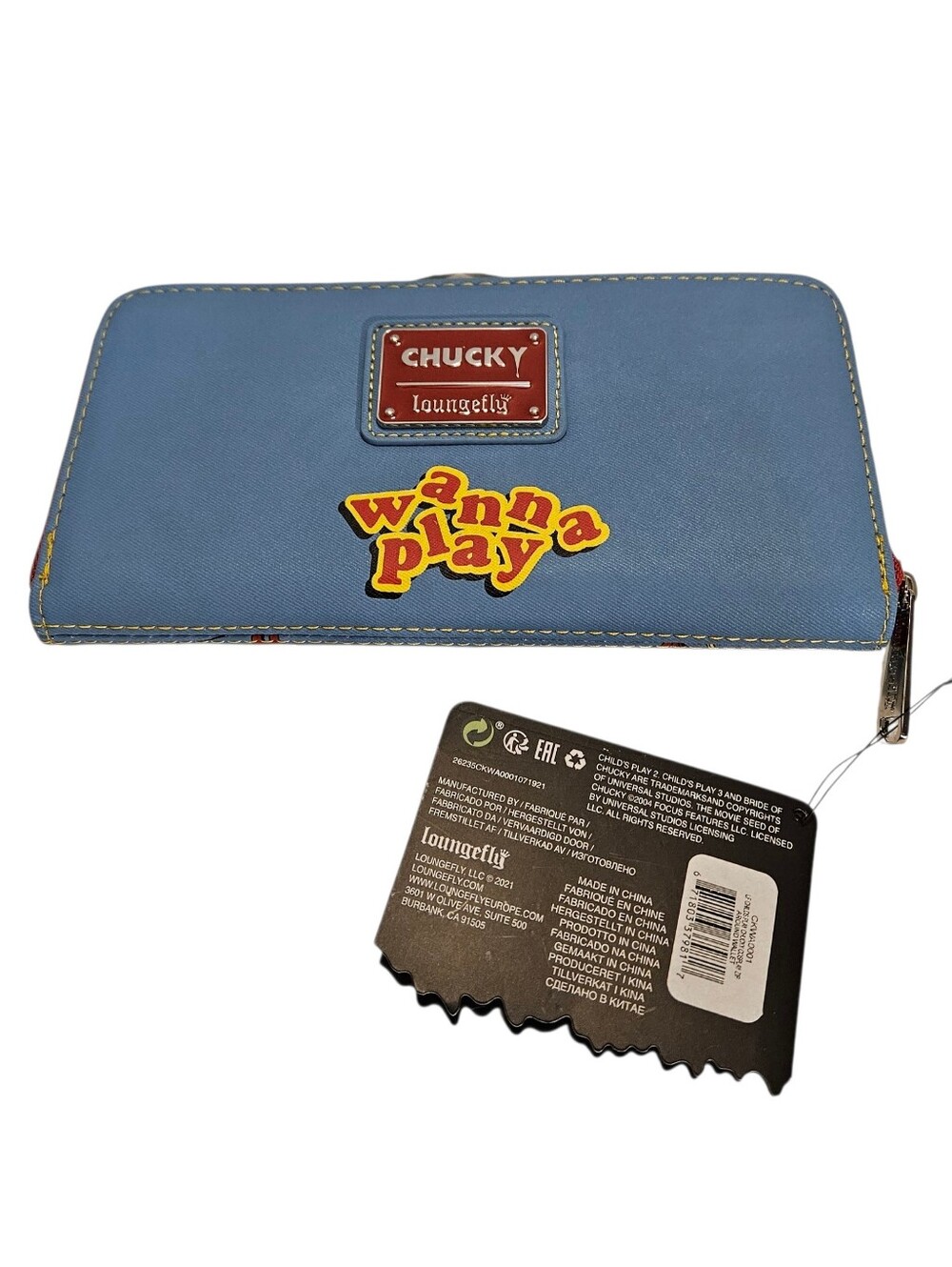 Loungefly Childs Play Chucky Cosplay Mini Backpack And Wallet Set- NWT - Picture 13 of 15